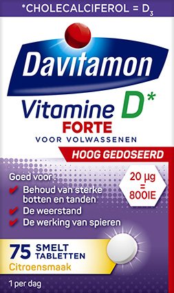 Davitamon Vitamine D3 Forte Smelttabletten Verpakking