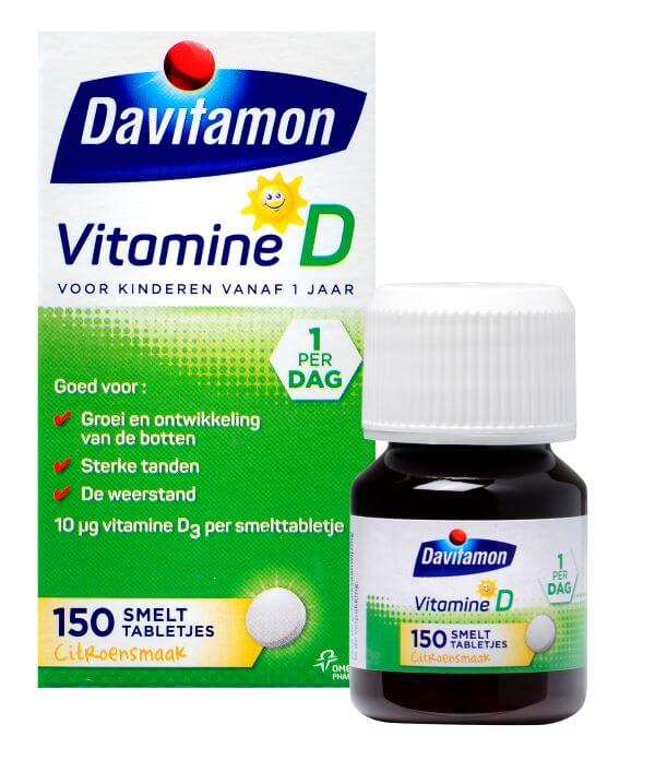 Davitamon Vitamine D voor Kinderen – 150 smelttabletjes
