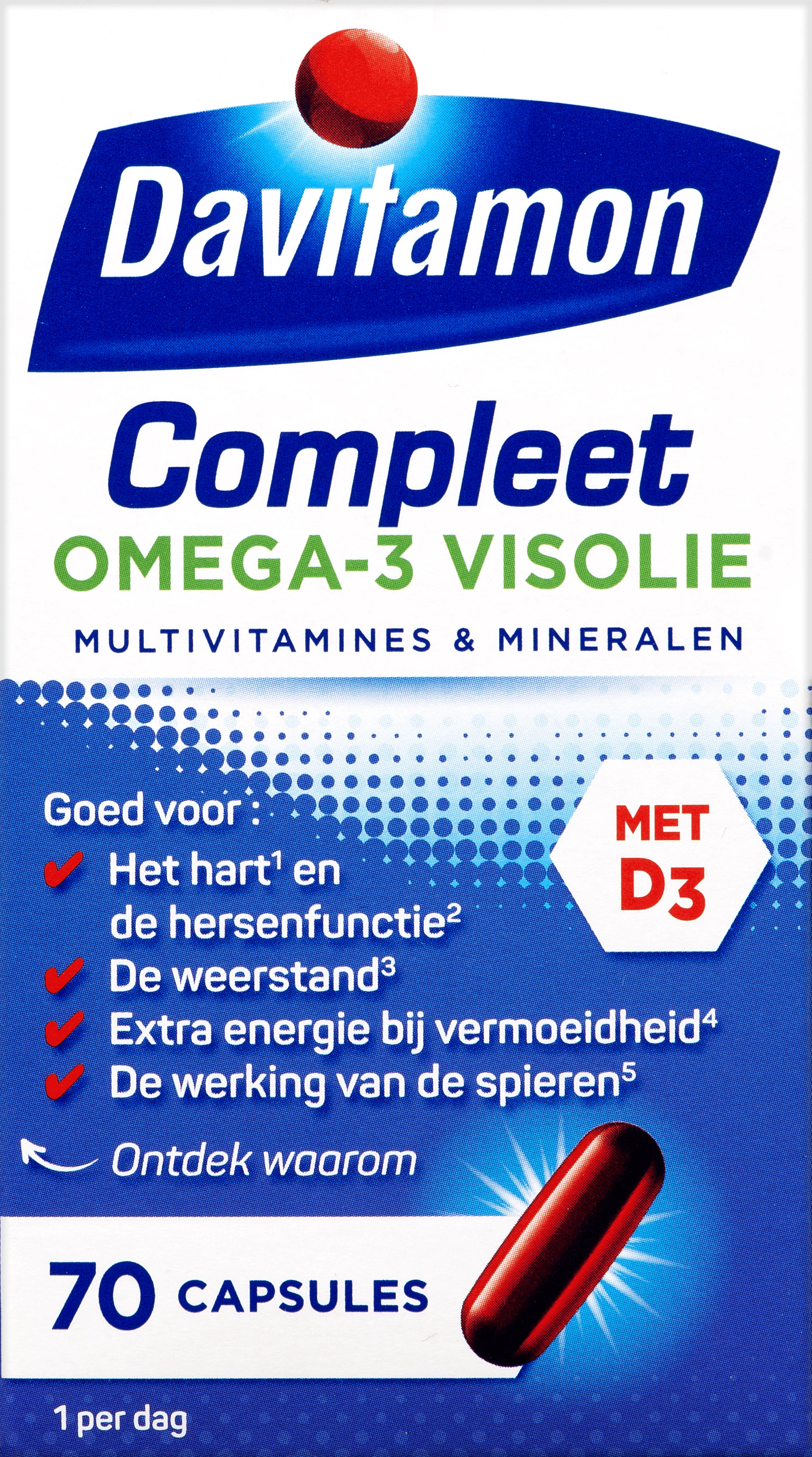 Davitamon Compleet Omega-3 Visolie: goed voor het hart | Davitamon
