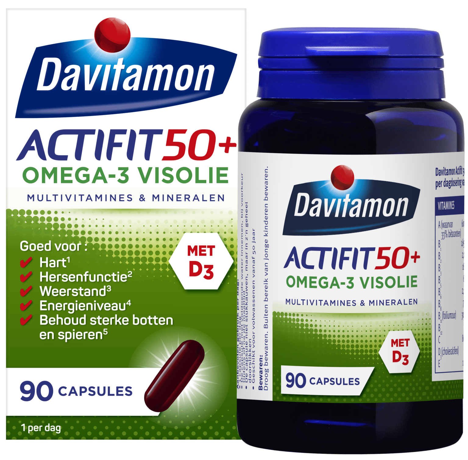 Davitamon Actifit 50+ Omega3 Visolie 90