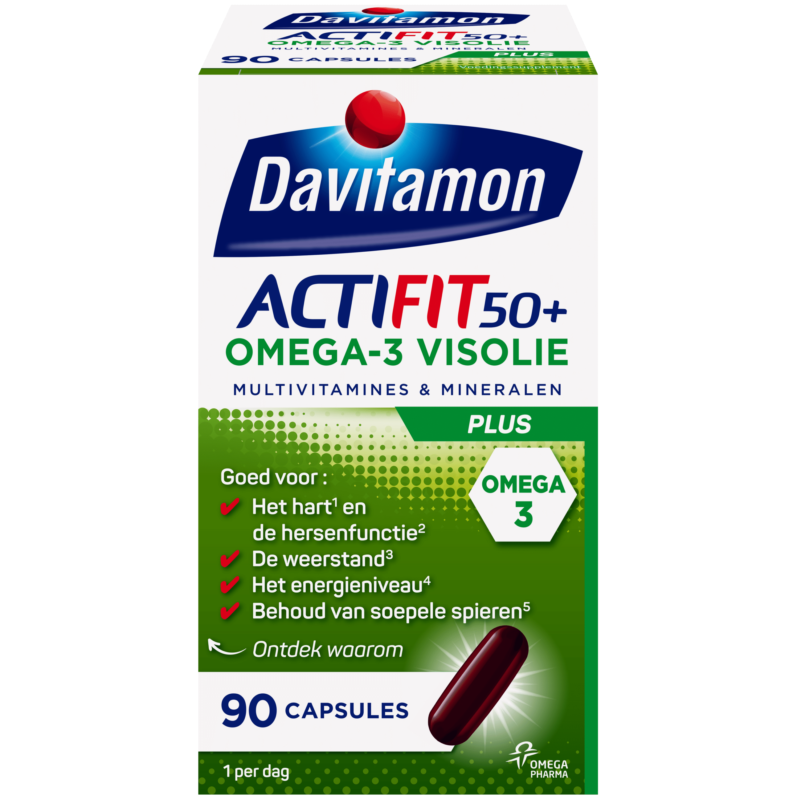 Davitamon ActiFit 50+ Visolie Tabletten Verpakking