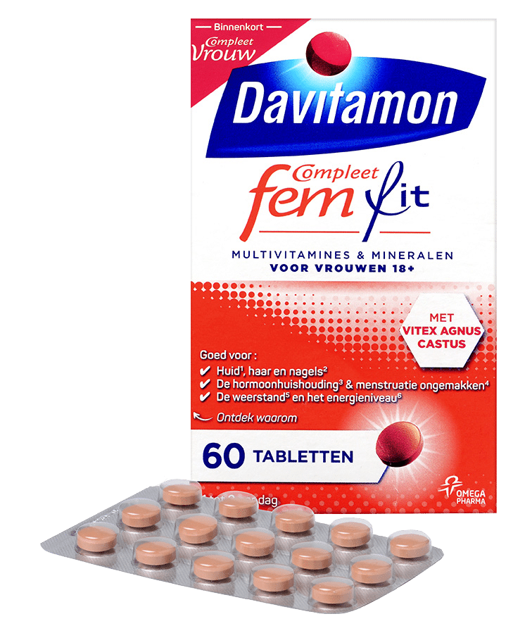 Davitamon Compleet FemFit Tabletten Verpakking totaal