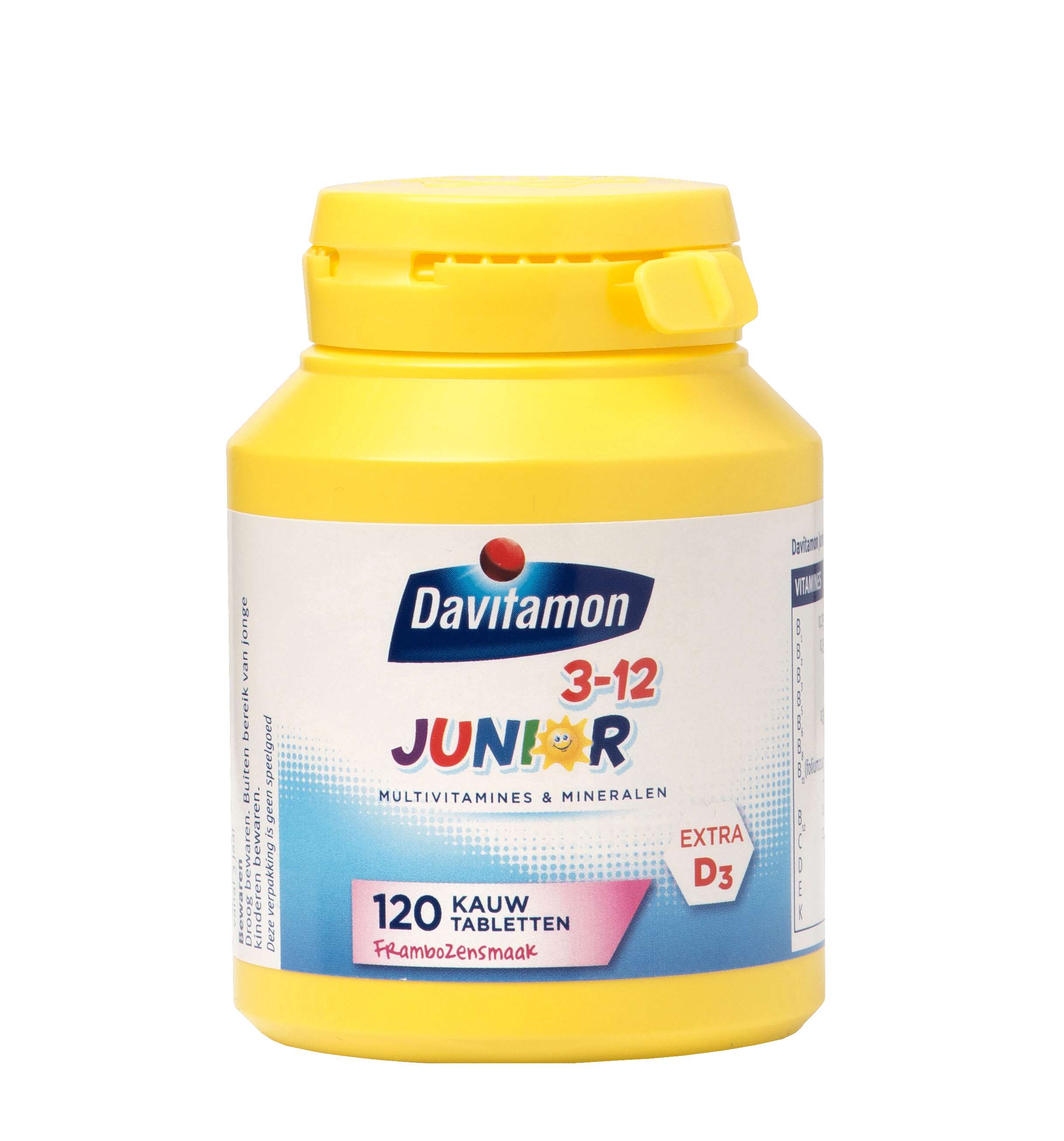 stopcontact Beroemdheid deur Davitamon Junior 3+ Framboos 120 KauwVitamines | Davitamon