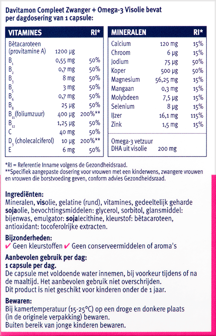 Kinderrijmpjes Bouwen op Afwezigheid Davitamon Compleet Mama Omega-3 Visolie | Davitamon