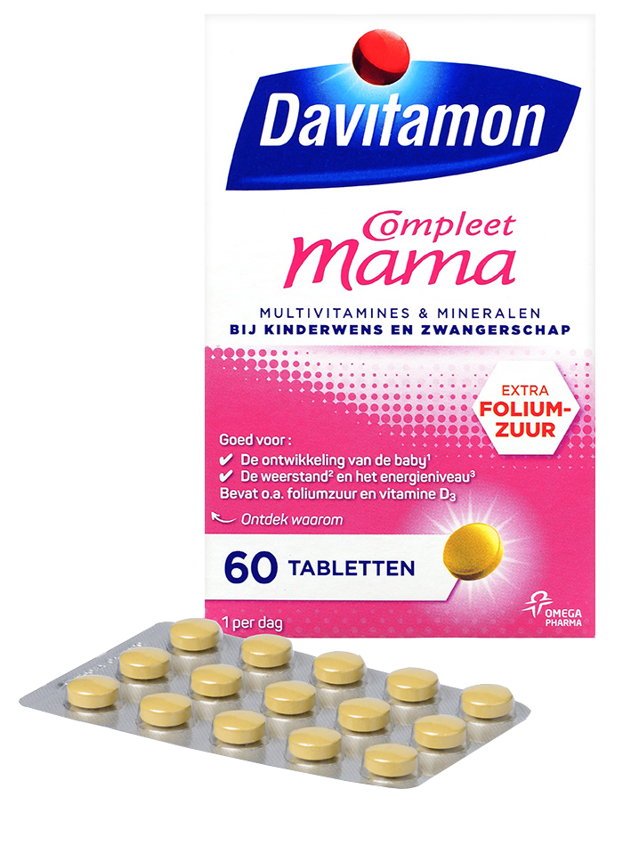 Davitamon Compleet Mama Visolie Capsules Verpakking totaal