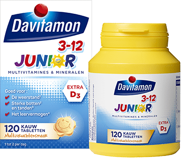 Davitamon Junior 3-12 Multifruit – 120 kauwtabletten