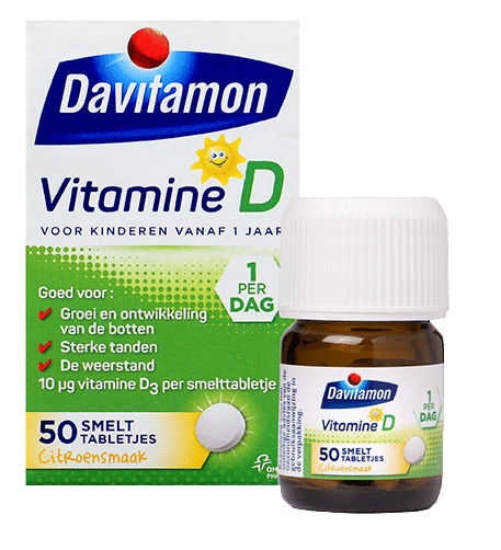 Davitamon Vitamine D Kinderen Smelttabletten Verpakking totaal