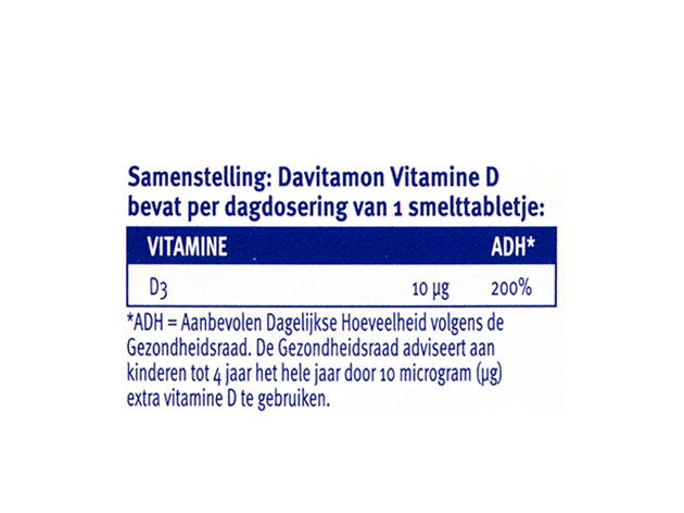 Davitamon Vitamine D Kinderen Smelttabletten ADH