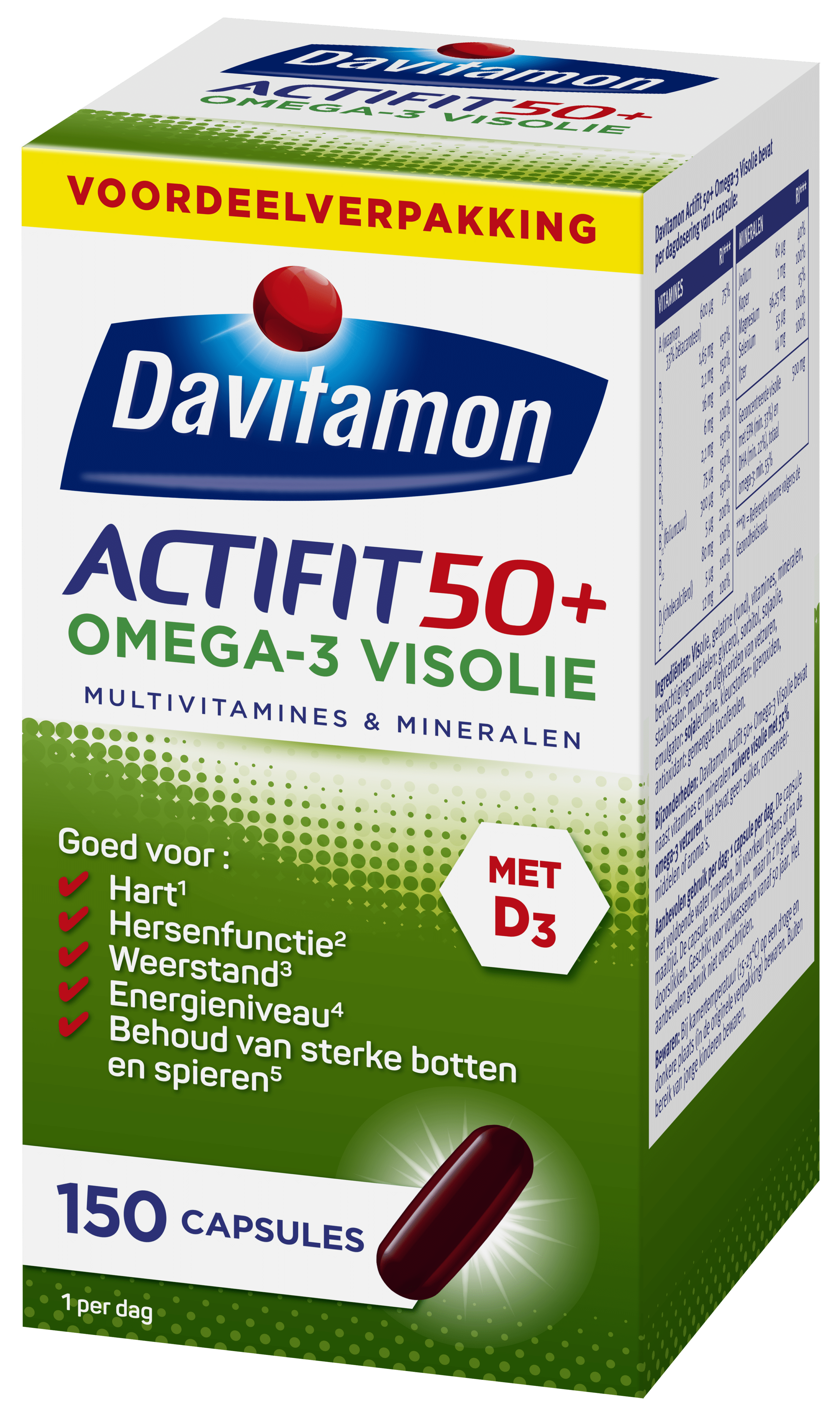 Maryanne Jones dier Sluier Davitamon Actifit 50+ Omega-3 Visolie 150 capsules | Davitamon
