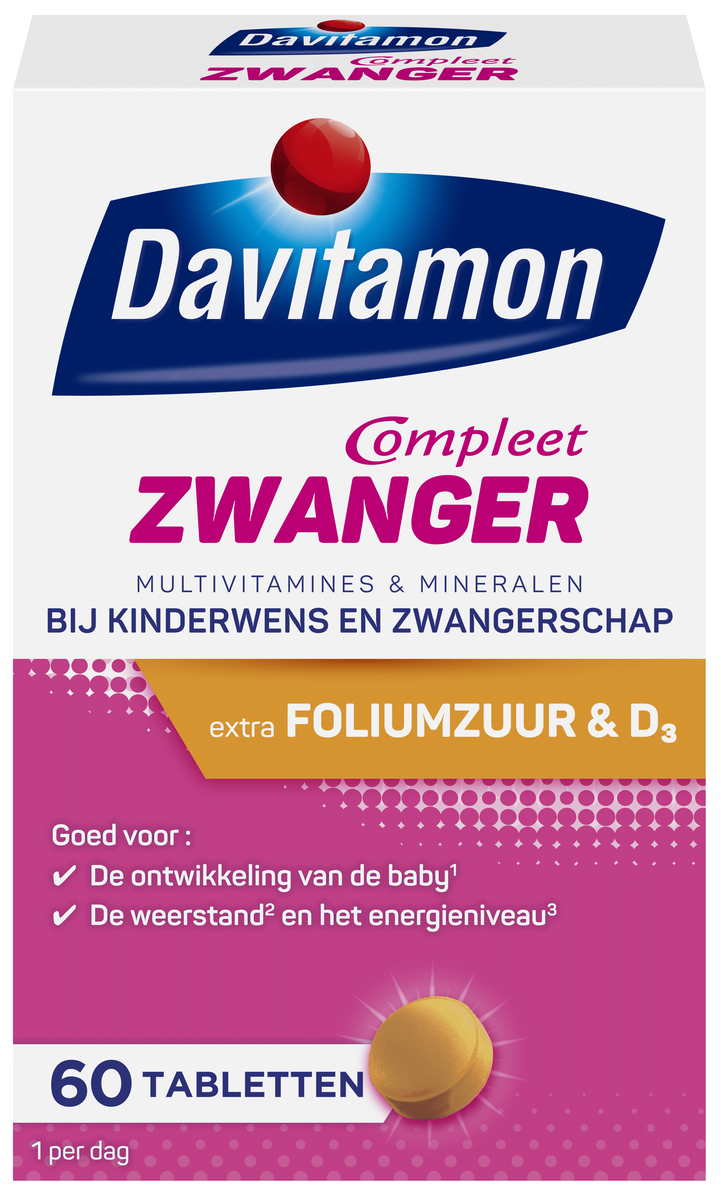 Wafel instant Interactie Davitamon Foliumzuur met Vitamine D3: bij kinderwens