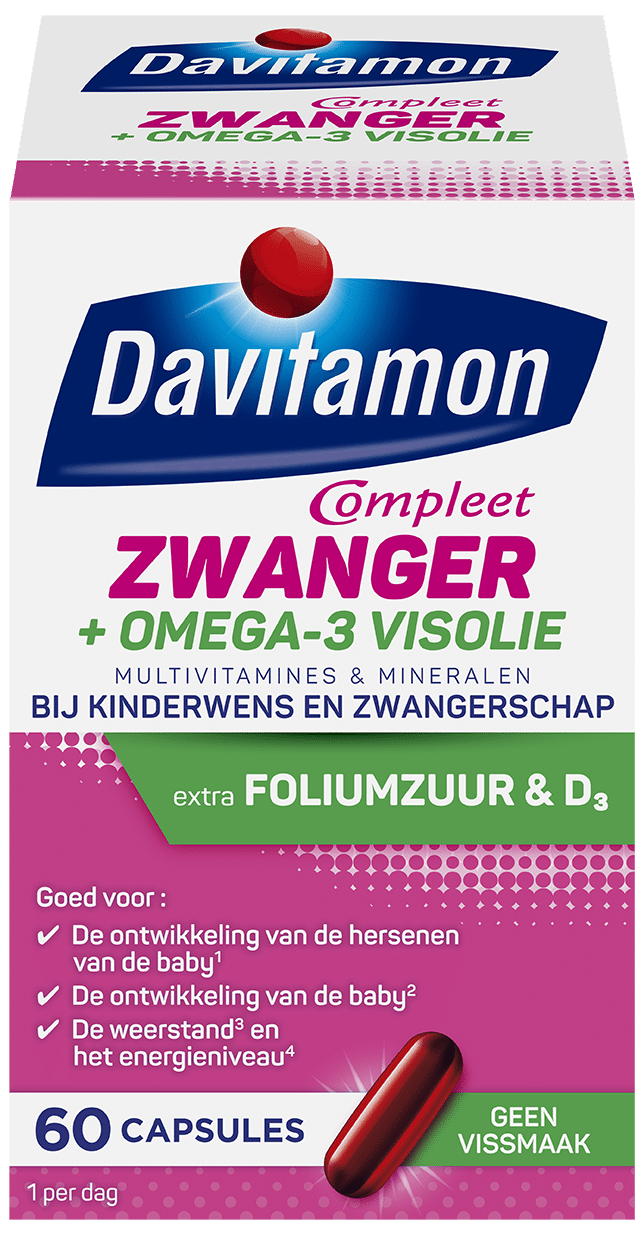 Davitamon Compleet Zwanger Omega-3 Visolie – 60 capsules