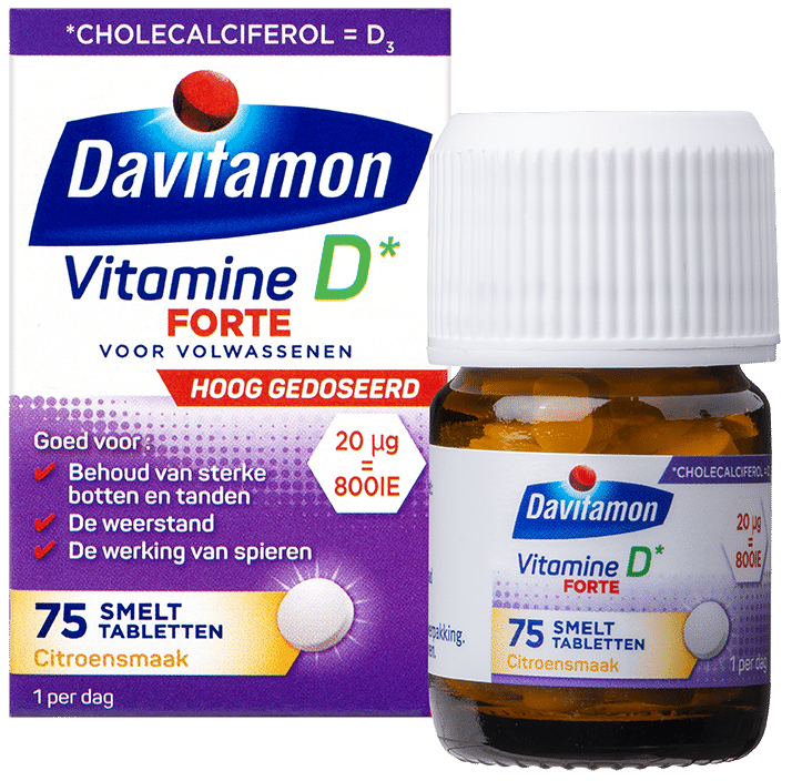 Knipperen vloeistof Meander Davitamon Vitamine D3 Forte: voor behoud van sterke botten