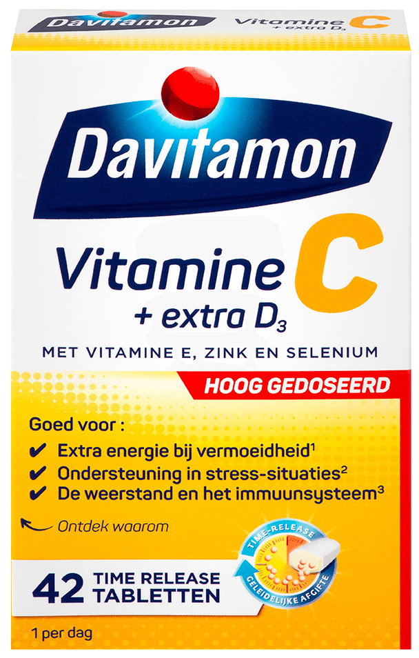 Davitamon Vitamine C + extra D<sub>3</sub> – 42 tabletten