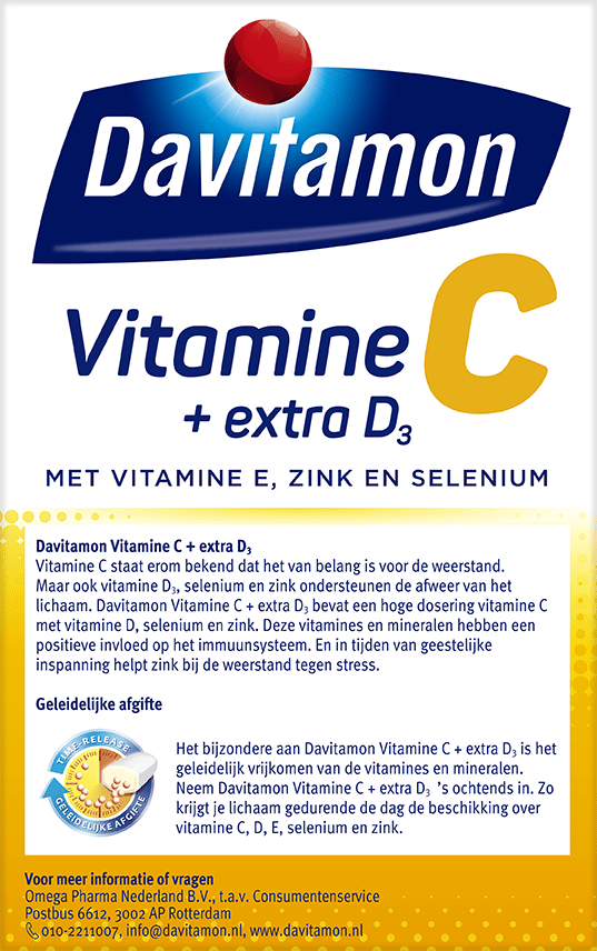 wenselijk compleet Automatisering Davitamon Vitamine C Forte + extra D3 42 tabletten