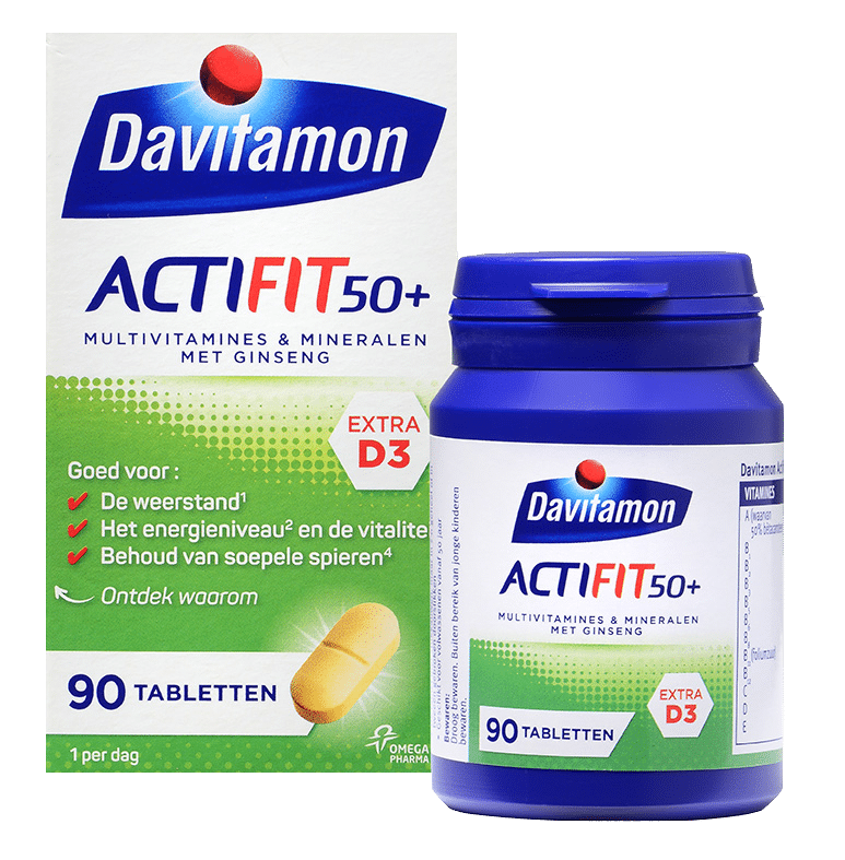 Davitamon ActiFit 50+ Tabletten Verpakking totaal