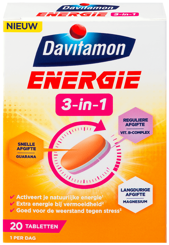 Feodaal Geweldig Darts Davitamon Energie 3-in-1: extra energie bij vermoeidheid