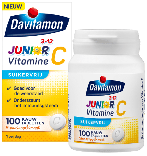 winnen Notitie transfusie Davitamon Junior 3-12 Vitamine C met sinaasappelsmaak