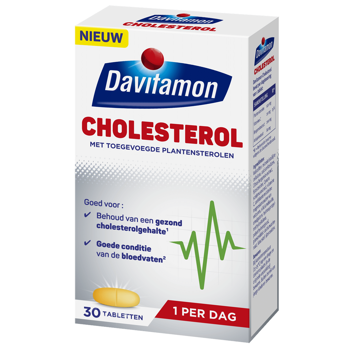 Davitamon Cholesterol voor volwassenen verpakking 3D
