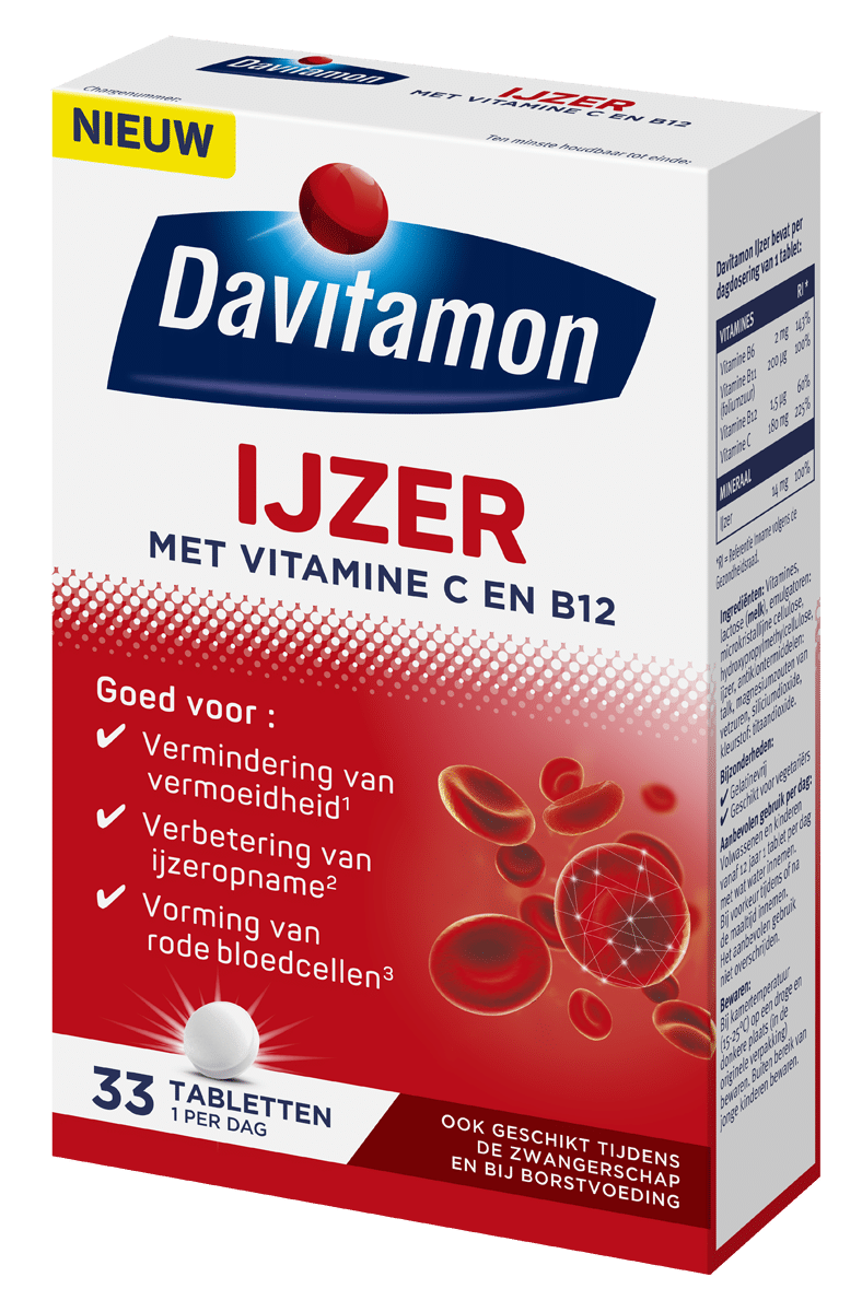 moederlijk Misverstand In dienst nemen Davitamon IJzer met vitamine B12 en C | Davitamon