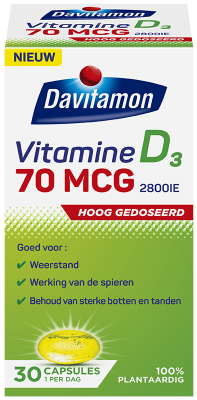 Davitamon Vitamine D<sup>3</sup> 70 mcg Plantaardig