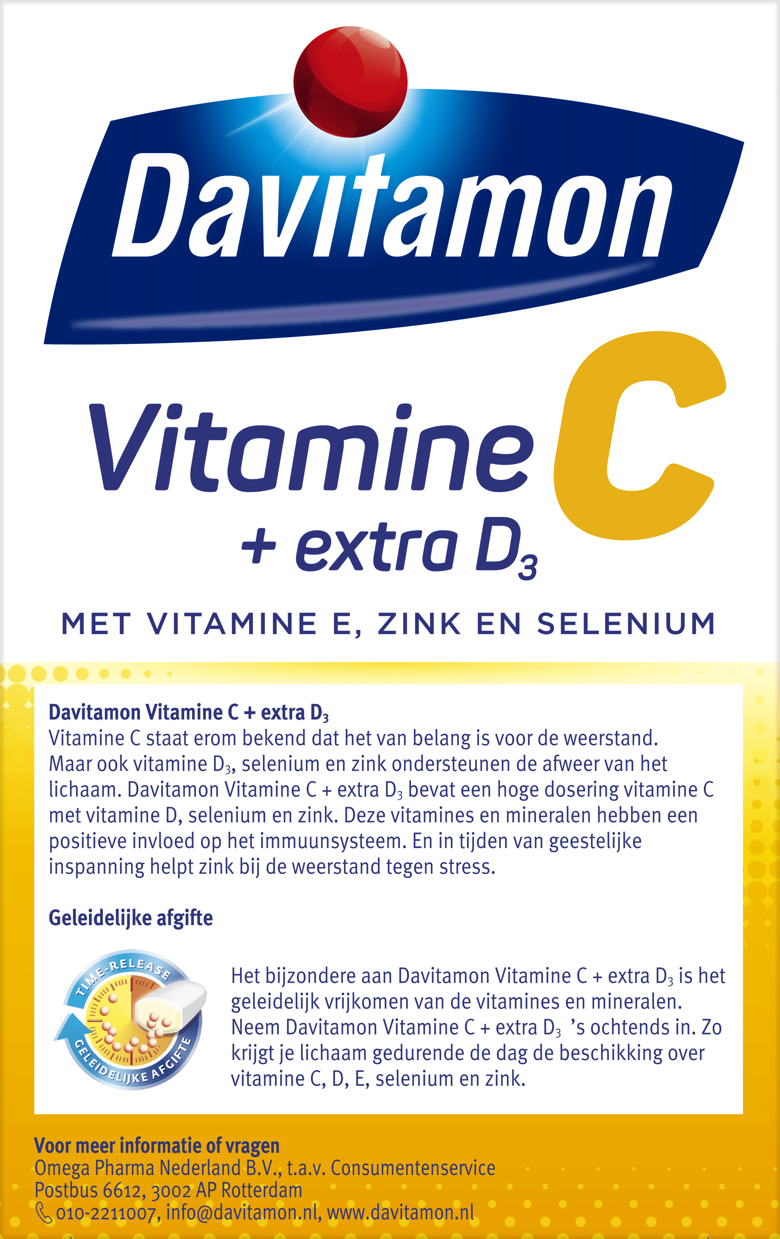 Relatief Bungalow Verknald Davitamon Vitamine C Hoog gedoseerd + extra D3 42 tabletten